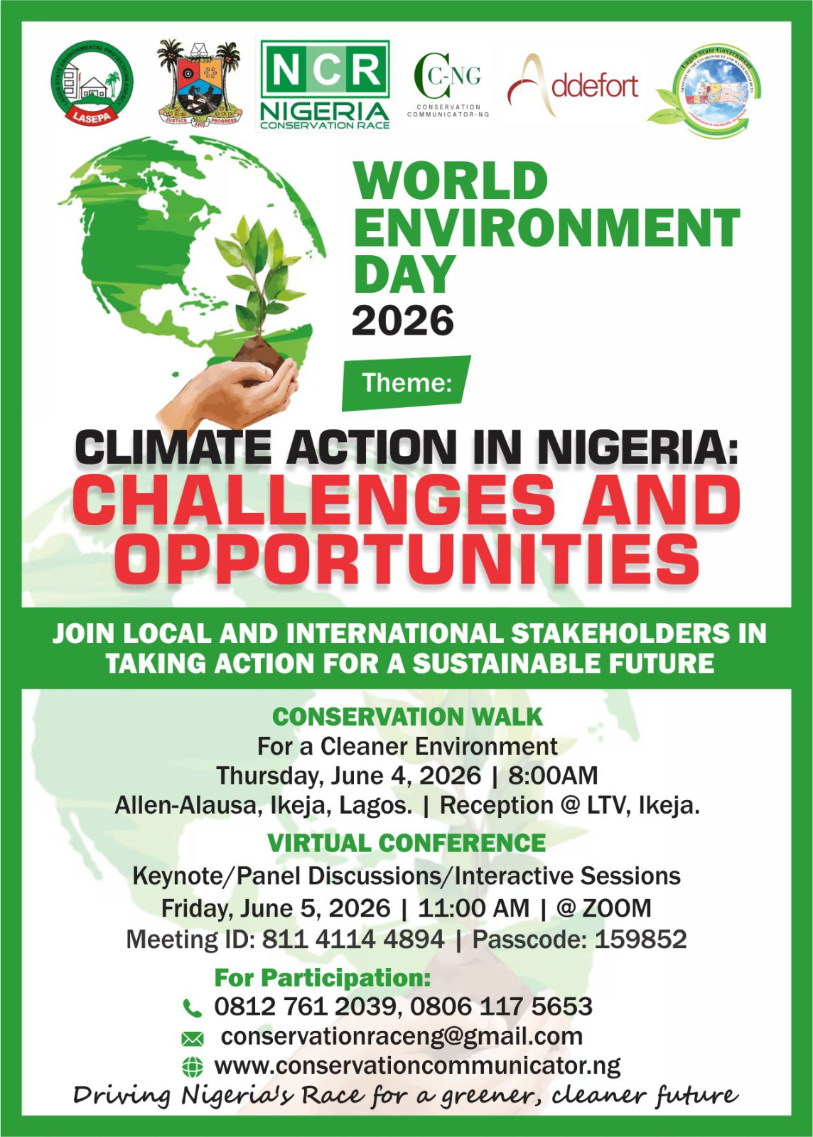 You are currently viewing World Environment Day 2026: Stage Set for Conservation Walk and Conference